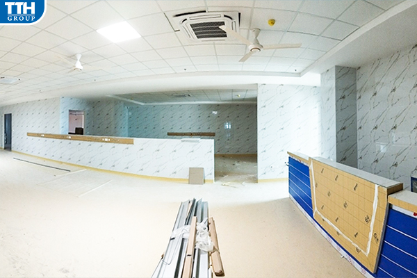 hoàn thiện thi công phần lễ tân